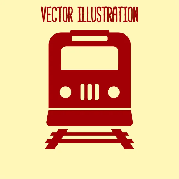 Vonat Ikon Metró Simbol Railway Station Jele — Stock Vector