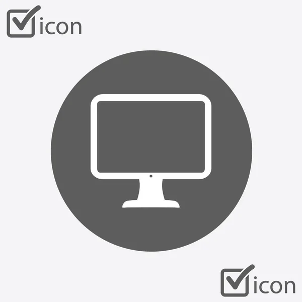 Pantalla Del Ordenador Icono Signo Estilo Diseño Plano Vector — Vector de stock