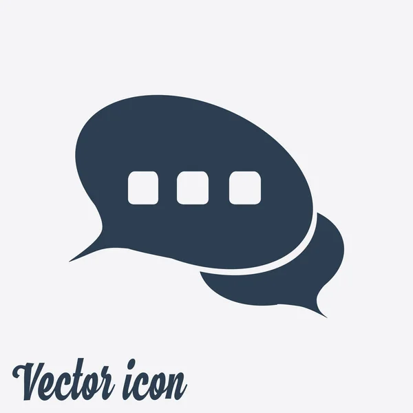 Icône Dialogue Illustration Vectorielle Style Design Plat — Image vectorielle