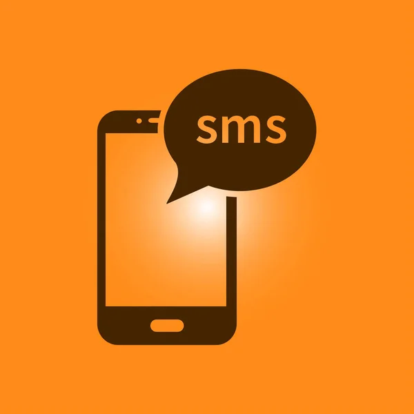 Smartphone Mail Oder Sms Symbol Mobiles Postschild Simbol — Stockvektor