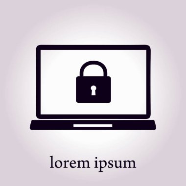 İnternet güvenliği konsepti ikonu. Tanımlama ve koruma simgesi.