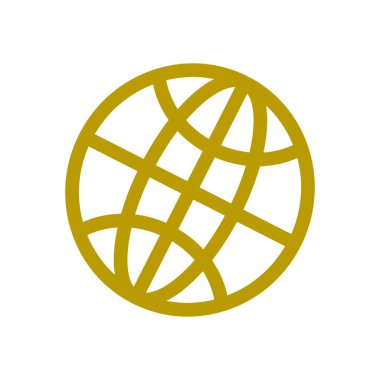 Küre simgesi. Düz tasarım.