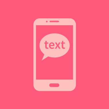 Mobil sohbet simgesi. Cep telefonu Web sohbet ve iletişim temsil eden.