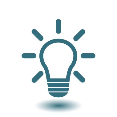 ışık lamba işareti simgesi. fikir sembolü.