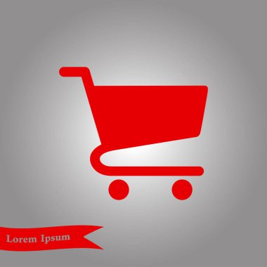 grafik alışveriş düz simgesi