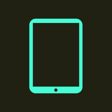 Modern dijital tablet Pc simgesi. Düz tasarım simgesi. EPS 10 vektör.