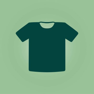 T-shirt işareti simgesi. Giysi sembolü. Düz tasarım stili.