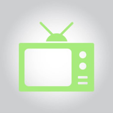 TV simgesi. Düz tasarım stili. Vektör Eps 10. 