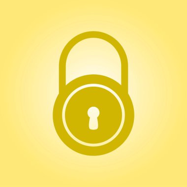 Kilit simgesi. Düz tasarım tarzı. Vektör EPS10.