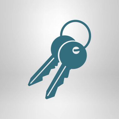 Anahtar simgesi. Kilit erkek. Güvenlik işareti. Düz tasarım stili.