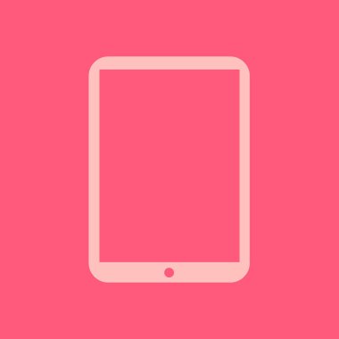 Modern dijital tablet Pc simgesi. Düz tasarım simgesi. EPS 10 vektör.