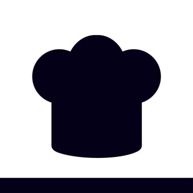 Chef şapka işareti simgesi. Şapka pişirme sembolü.