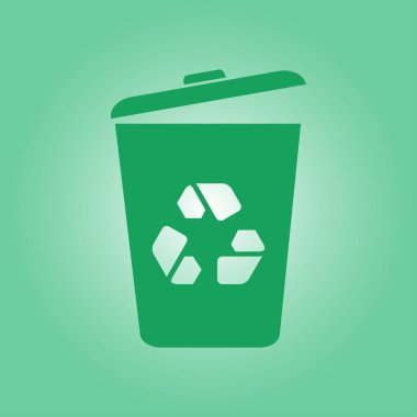 çöp kutusu simgesini, vektör eps10 çizim 