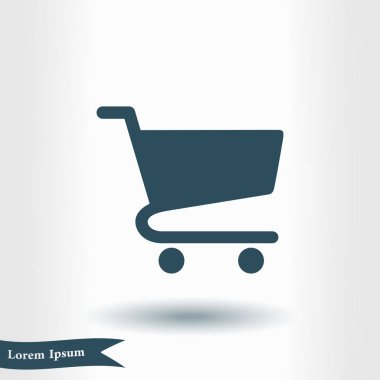 grafik alışveriş düz simgesi