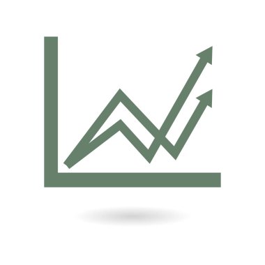 İş grafiği. Grafik düz simgesi