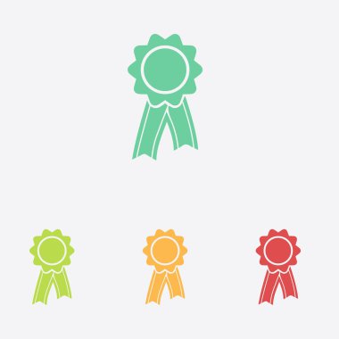  Kurdele simgesi ile rozet. Ödülü rozet şerit erkek ile.