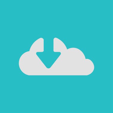 Bulut simgesinden indirin. Düğme yükleyin. Yük sembolü.