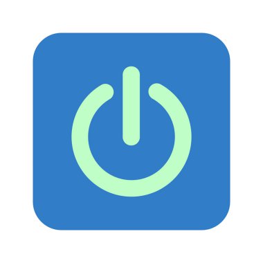 Güç işareti simgesi. Düz tasarım stili.  