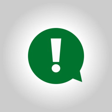  Ünlem işareti. Ünlem işareti. Tehlike uyarı sembolü. Düz tasarım stili. Vektör Eps 10.