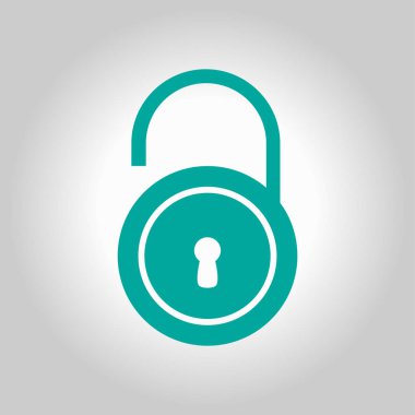 Simgesini kilidini. Düz tasarım stili. Vektör Eps10 