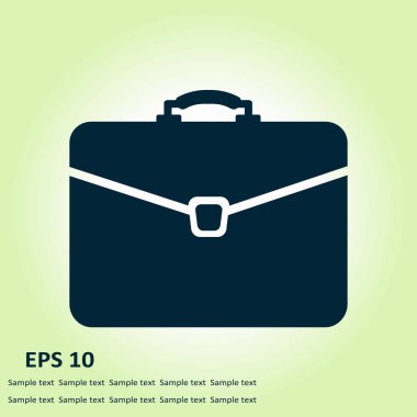 Evrak çantası ikonu, vektör illüstrasyonu. düz tasarım biçimi 