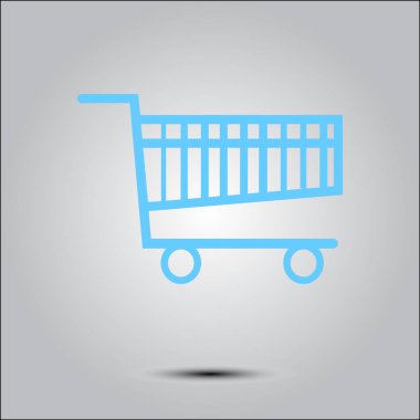 grafik alışveriş düz simgesi