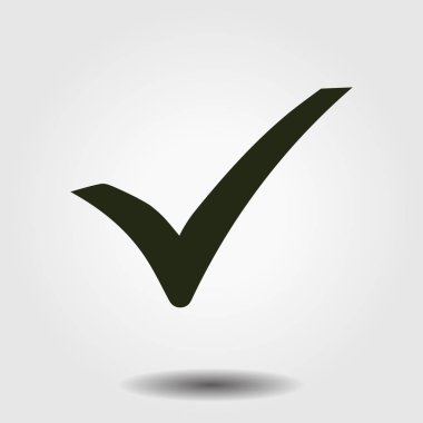 Onay işareti simgesi. Düz tasarım stili. Vektör Eps 10.