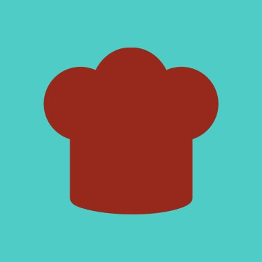 Chef şapka işareti simgesi. Şapka pişirme sembolü.