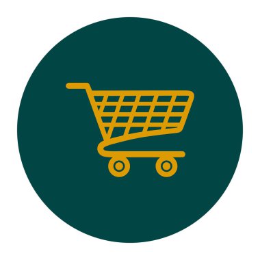 grafik alışveriş düz simgesi