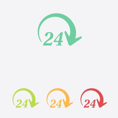 Saat saat etrafında bir gün simgesini açın. Rozet-saat çalışma süresi.