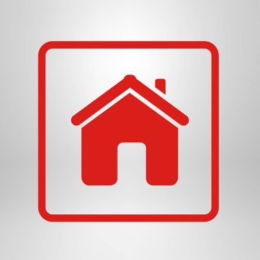 Düz stil vektör ev simgesini