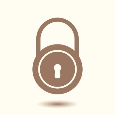 Kilit simgesi. Düz tasarım tarzı. Vektör EPS10.