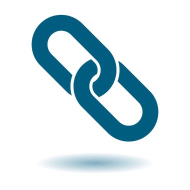 Bağlantı tek simge. Zincir bağlantı erkek.