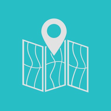 Harita simgesi. Konumu sembolü.