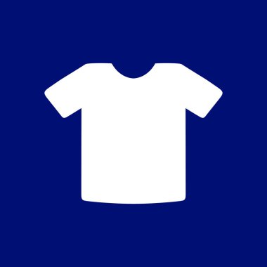 T-shirt işareti simgesi. Giysi sembolü. Düz tasarım stili.