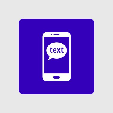 Mobil sohbet simgesi. Cep telefonu Web sohbet ve iletişim temsil eden.