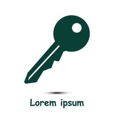 Anahtar simgesi. Kilit erkek. Güvenlik işareti. Düz tasarım stili.