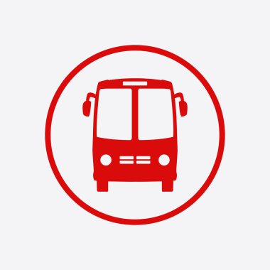 Otobüs simgesi. Schoolbus simbol.