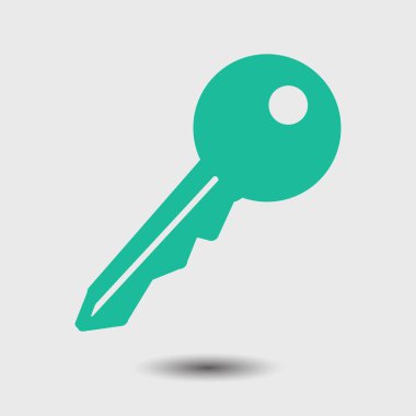 Anahtar simgesi. Kilit erkek. Güvenlik işareti. Düz tasarım stili.