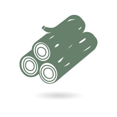 Ahşap simgesi. Tüm oduncu. Yenilenebilir kaynak erkek.