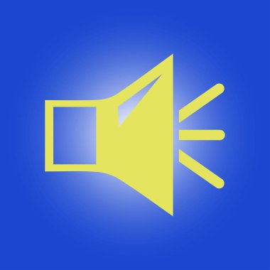 Hoparlör simgesi. Hoparlör ses işareti simgesi. Sembol ses. Düz tasarım stili. Vektör Eps 10.