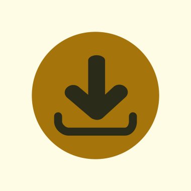 Simgesini indirin. Düğme yükleyin. Düz stil.