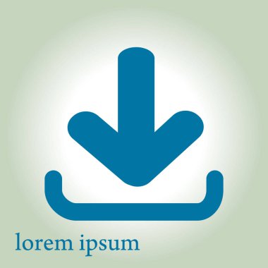 Simgesini indirin. Düğme yükleyin. Düz stil.