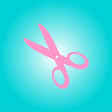 Makas simgesi. Mark burayı kes. Düz tasarım.