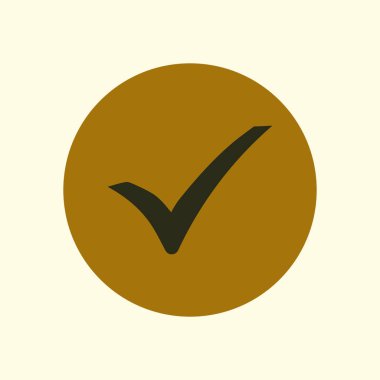 Onay işareti simgesi. Düz tasarım stili. Vektör Eps 10.