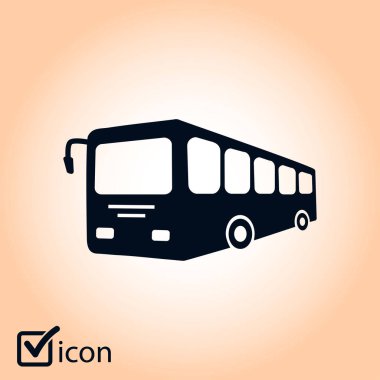 otobüs işareti simgesi. toplu taşıma sembolü.