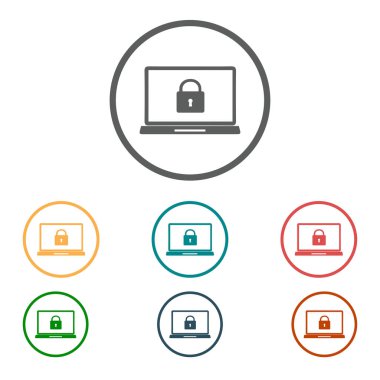 İnternet güvenliği konsepti ikonu. Tanımlama ve koruma simgesi.