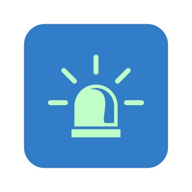 Polis tek simge. Alarm güç düğmesi. Polis seslenmek düğme. 