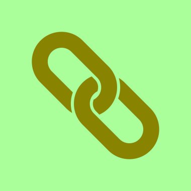 Bağlantı tek simge. Zincir bağlantı erkek.