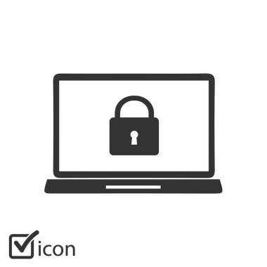 İnternet güvenliği konsepti ikonu. Tanımlama ve koruma simgesi.